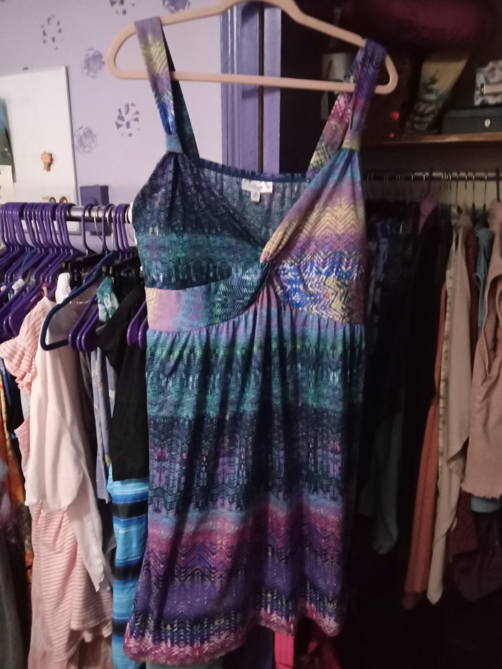 Allison Brittney Multicolor Tribal Print Dress
